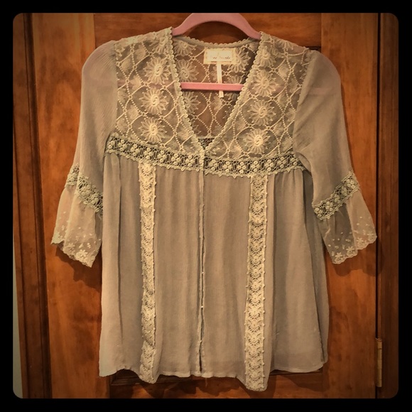 Free People Tops - 100% Silk Free People Blouse